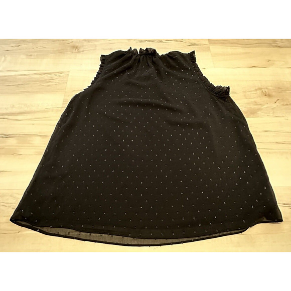 Rachel Zoe Women Medium Blouse‎ Mock Neck Sleeveless Black - Picture 2 of 9